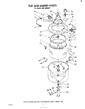 TUB AND BASKET Diagram and Parts List for LHA6400W2  Whirlpool Washer