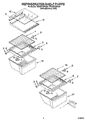 REFRIGERATOR SHELF PARTS Diagram and Parts List for 7ED2GTQXPL00  Whirlpool Refrigerator