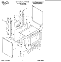 EXTERNAL Diagram and Parts List for SF305BEWQ1  Whirlpool Range