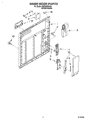 INNER DOOR Diagram and Parts List for DP840SWKX0  Whirlpool Dishwasher