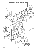 CONTROLS AND REAR PANEL Diagram and Parts List for 6LA9320XTW1  Whirlpool Washer
