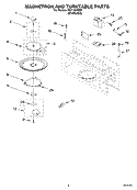 MAGNETRON AND TURNTABLE PARTS Diagram and Parts List for MH7155XMS0  Whirlpool Microwave