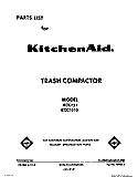 COVER Diagram and Parts List for KCC1510  KitchenAid Trash Compactor