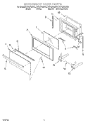 MICROWAVE DOOR, OPTIONAL Diagram and Parts List for KEHC379JBL3  KitchenAid Microwave Oven Combo