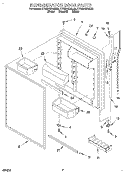 REFRIGERATOR DOOR Diagram and Parts List for KTRS21KDAL03  KitchenAid Refrigerator