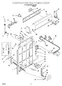 CONTROLS AND REAR PANEL Diagram and Parts List for RAS1121EW0  Roper Washer