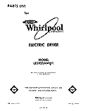 SECTION Diagram and Parts List for LE5920XMW1  Whirlpool Dryer