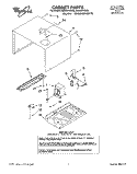 CABINET Diagram and Parts List for RM280PXBQ3  Whirlpool Microwave Oven Combo