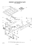 COOKTOP AND MANIFOLD , LITERATURE AND OPTIONAL Diagram and Parts List for SF3021ERW0  Whirlpool Range