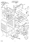 LINER Diagram and Parts List for 2ET18NMXJW01  Whirlpool Refrigerator
