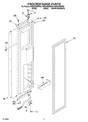 FREEZER DOOR PARTS Diagram and Parts List for KSSS48QMW00  KitchenAid Refrigerator