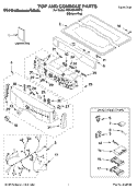 TOP AND CONSOLE PARTS Diagram and Parts List for YKEHS01PMT0  KitchenAid Dryer