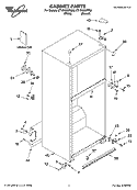 CABINET PARTS Diagram and Parts List for ET1PHKXPQ00  Whirlpool Refrigerator