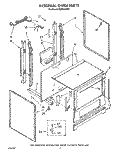 EXTERNAL OVEN Diagram and Parts List for FGP215VW3  Roper Range