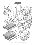 SHELF, LIT/OPTIONAL Diagram and Parts List for EB22RKXXW00  Whirlpool Refrigerator