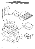 SHELF PARTS Diagram and Parts List for KTRP22EMSS00  KitchenAid Refrigerator