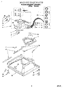 MACHINE BASE Diagram and Parts List for RAL6245BL1  Whirlpool Washer