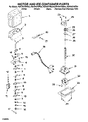 MOTOR AND ICE CONTAINER PARTS Diagram and Parts List for KSRJ22CNWH00  KitchenAid Refrigerator