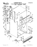 CABINET Diagram and Parts List for ET20ZKXXG00  Whirlpool Refrigerator