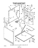 Part Location Diagram of 3349500 Whirlpool PANEL, FRONT, ALMOND