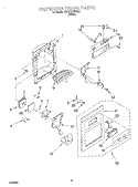DISPENSER FRONT Diagram and Parts List for TS22AEXHW00  Whirlpool Refrigerator