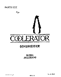 SECTION Diagram and Parts List for AK2500XV0  Whirlpool Dehumidifier