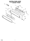 CONTROL PANEL PARTS Diagram and Parts List for KEBV208MSS02  KitchenAid Wall Oven