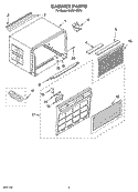CABINET PARTS Diagram and Parts List for CAR21CSP0  Crosley Air Conditioner