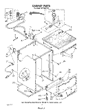 CABINET Diagram and Parts List for DP8700XTN0  Whirlpool Dishwasher