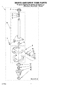 BRAKE AND DRIVE TUBE Diagram and Parts List for GSQ9631LL0  Whirlpool Washer