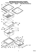 REFRIGERATOR SHELF PARTS Diagram and Parts List for GC3NHAXST00  Whirlpool Refrigerator