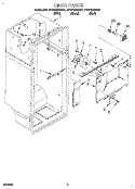 LINER Diagram and Parts List for ET22DMXBB01  Whirlpool Refrigerator