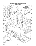 AIR FLOW AND CONTROL Diagram and Parts List for AC1604XR0  Whirlpool Air Conditioner