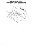 CONTROL PANEL PARTS Diagram and Parts List for YKEBC208KW0  KitchenAid Wall Oven