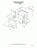 OVEN DOOR PARTS Diagram and Parts List for KEHU309SSS03  KitchenAid Microwave Oven Combo