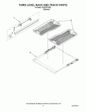 THIRD LEVEL RACK AND TRACK PARTS Diagram and Parts List for KUDE70CVSS2  KitchenAid Dishwasher