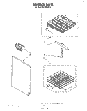 DISHRACK Diagram and Parts List for DU3000XL0  Whirlpool Dishwasher