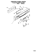 CONTROL PANEL PARTS Diagram and Parts List for DU1248XTSS1  Whirlpool Dishwasher