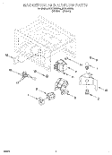 MAGNETRON AND AIR FLOW Diagram and Parts List for MT6120XEQ0  Whirlpool Microwave