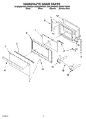MICROWAVE DOOR PARTS, OPTIONAL PARTS Diagram and Parts List for KEMC378KBL01  KitchenAid Microwave Oven Combo