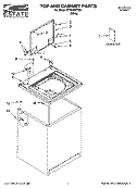TOP AND CABINET PARTS Diagram and Parts List for ETW4300TQ0  Estate Washer