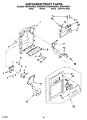 DISPENSER FRONT PARTS Diagram and Parts List for ED5NHAXNB01  Whirlpool Refrigerator