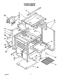 OVEN Diagram and Parts List for SF3000EYN0  Whirlpool Range