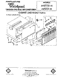 CABINET AND FRONT Diagram and Parts List for ACFW0940  Whirlpool Air Conditioner