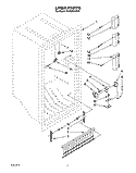 LINER, LIT/OPTIONAL Diagram and Parts List for EV150FXAN00  Whirlpool Freezer