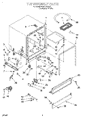 TUB ASSEMBLY Diagram and Parts List for DU801DWGQ0  Whirlpool Dishwasher