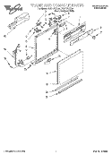 FRAME AND CONSOLE Diagram and Parts List for DU911PCDQ0  Whirlpool Dishwasher