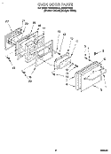 OVEN DOOR Diagram and Parts List for SS385PEBQ0  Whirlpool Range