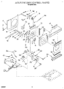 AIR FLOW AND CONTROL Diagram and Parts List for R514  Whirlpool Air Conditioner