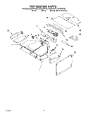 TOP VENTING Diagram and Parts List for GSC308PJB4  Whirlpool Microwave Oven Combo